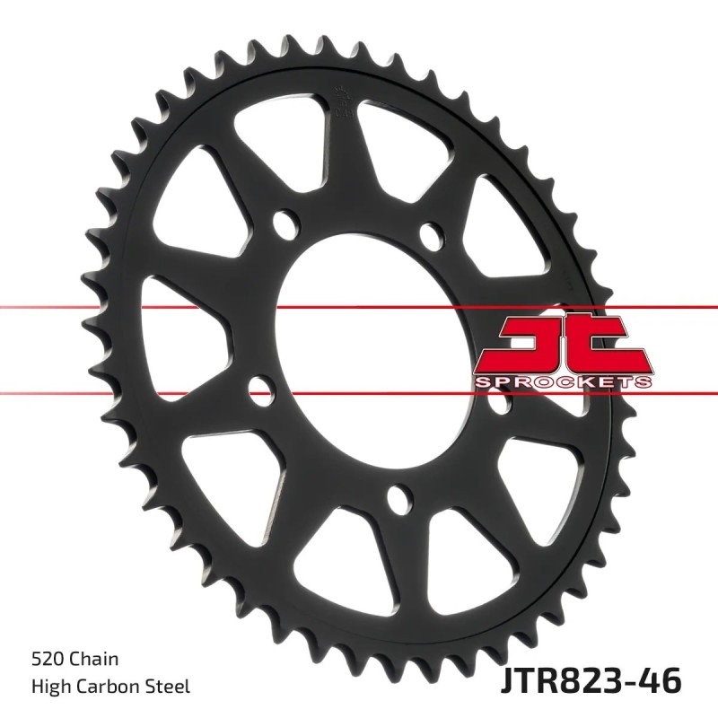 corona moto jt sprockets de acero de 46 dientes jtr823 46