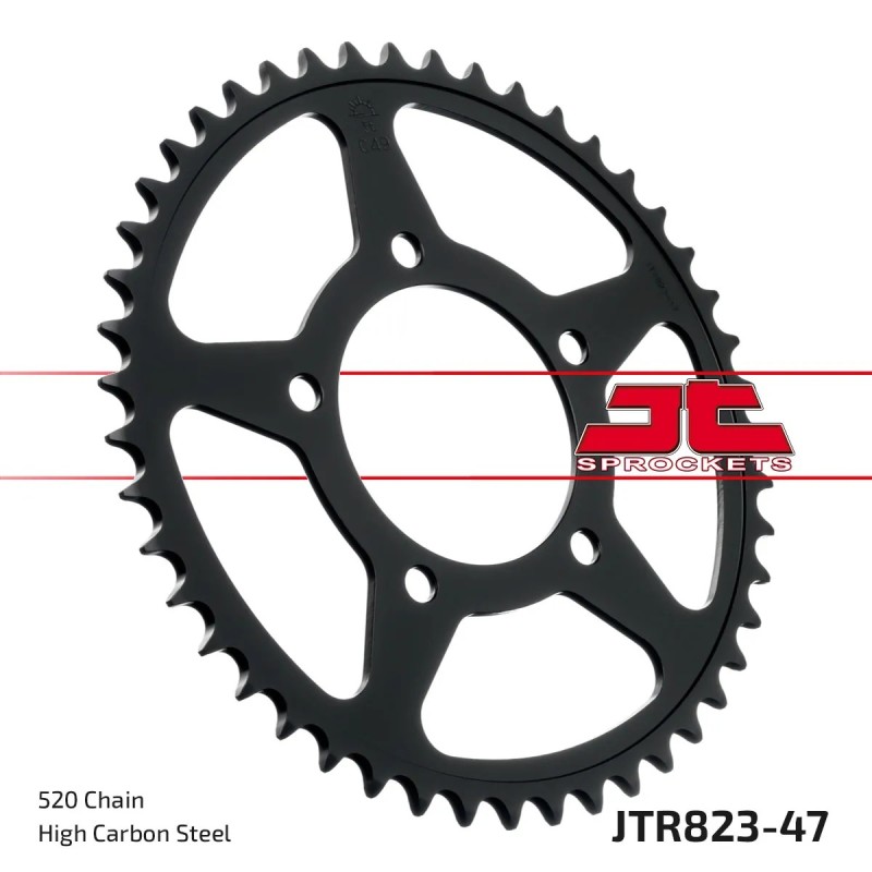 corona moto jt sprockets de acero de 47 dientes jtr823 47