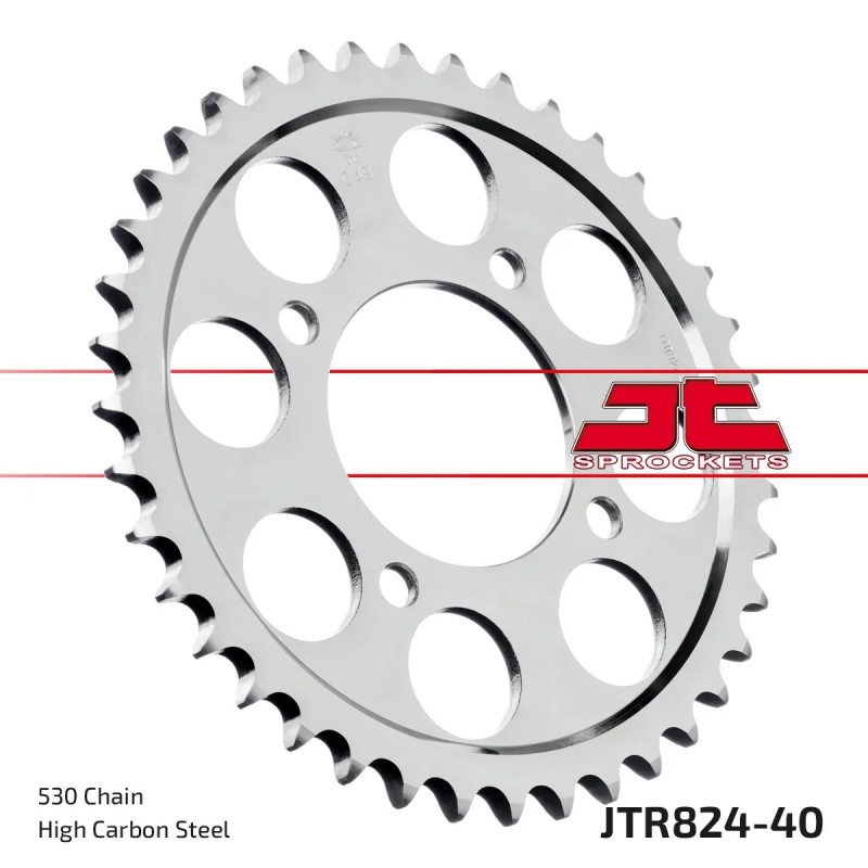 corona moto jt sprockets de acero de 40 dientes jtr824 40