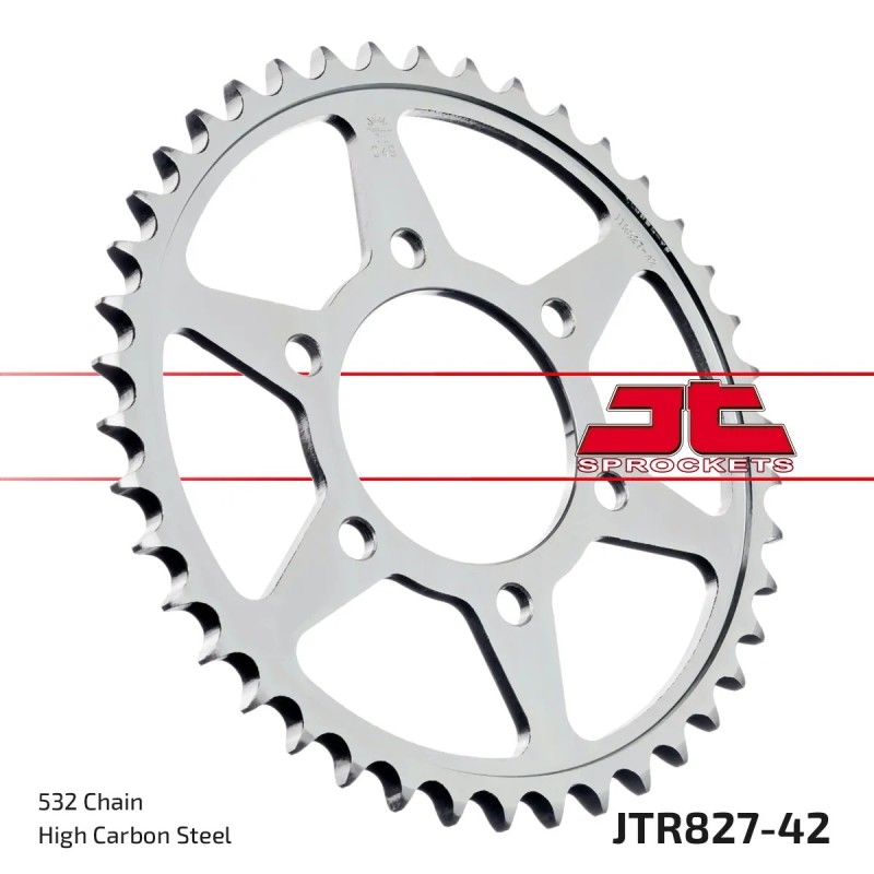 corona moto jt sprockets de acero de 42 dientes jtr827 42