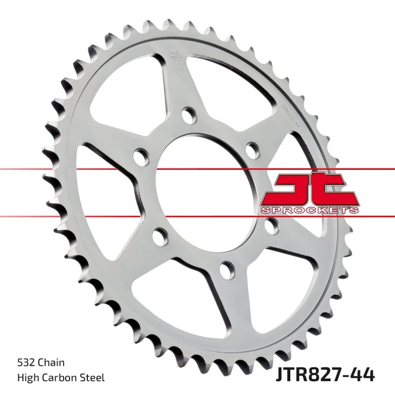 corona moto jt sprockets de acero de 44 dientes jtr827 44