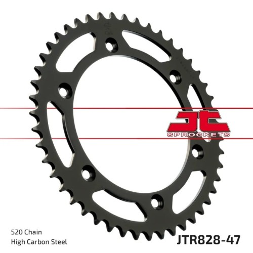 corona moto jt sprockets de acero de 47 dientes jtr828 47