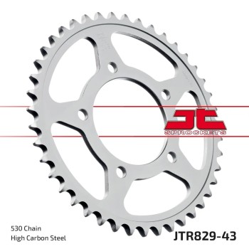 corona moto jt sprockets de acero de 43 dientes jtr829 43