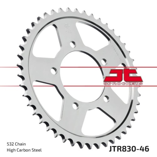 corona moto jt sprockets de acero de 46 dientes jtr830 46