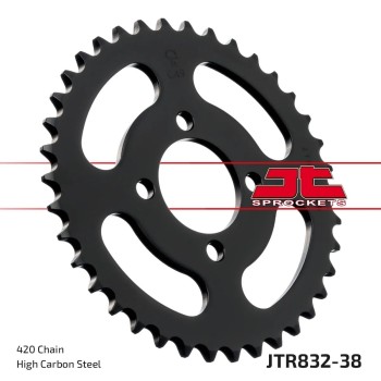 corona moto jt sprockets de acero de 38 dientes jtr832 38