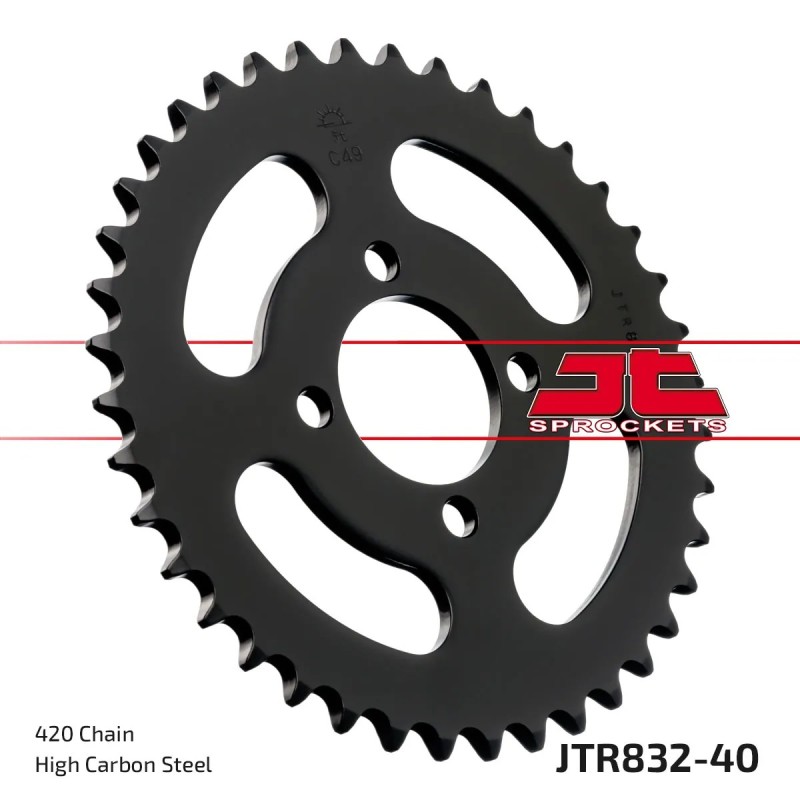 corona moto jt sprockets de acero de 40 dientes jtr832 40