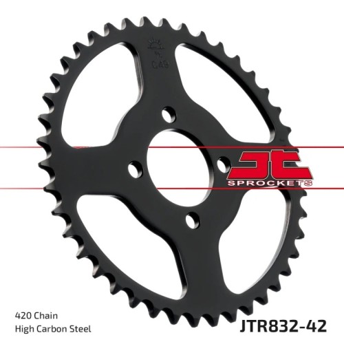 corona moto jt sprockets de acero de 42 dientes jtr832 42
