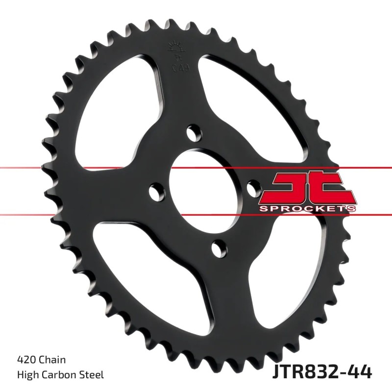 corona moto jt sprockets de acero de 44 dientes jtr832 44
