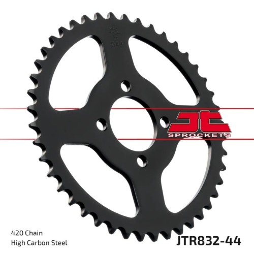 corona moto jt sprockets de acero de 44 dientes jtr832 44