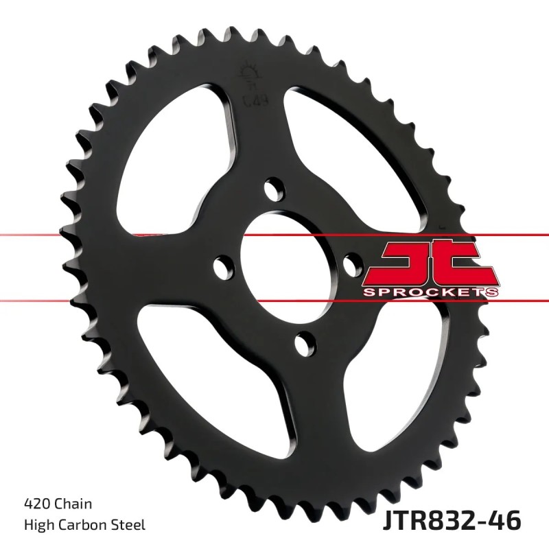 corona moto jt sprockets de acero de 46 dientes jtr832 46