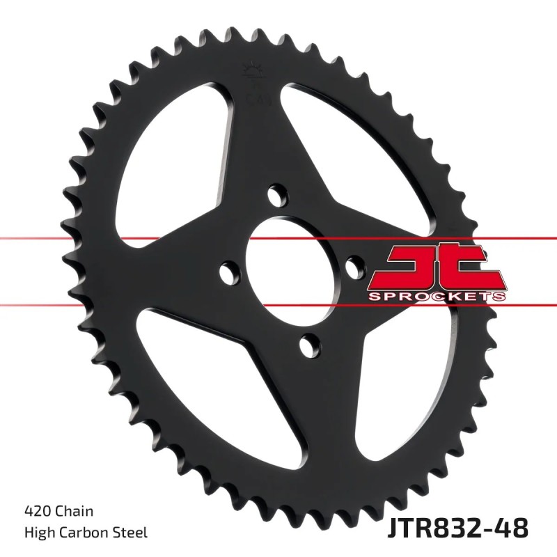 corona moto jt sprockets de acero de 48 dientes jtr832 48