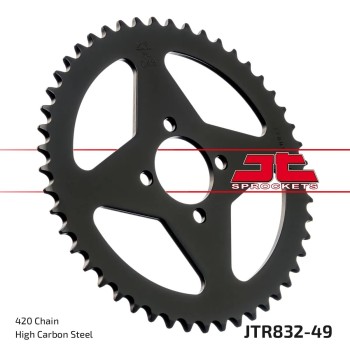 corona moto jt sprockets de acero de 49 dientes jtr832 49
