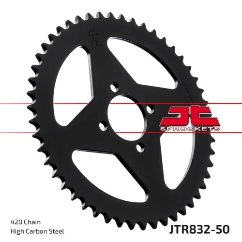 corona moto jt sprockets de acero de 50 dientes jtr832 50