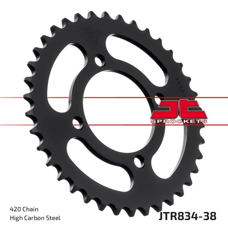 corona moto jt sprockets de acero de 38 dientes jtr834 38