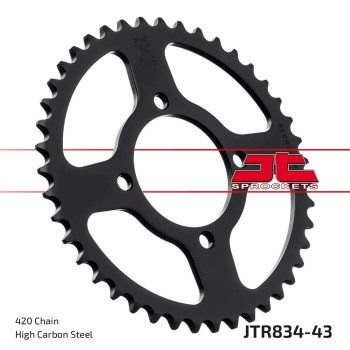 corona moto jt sprockets de acero de 43 dientes jtr834 43