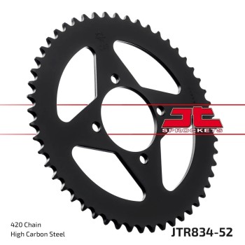 corona moto jt sprockets de acero de 52 dientes jtr834 52