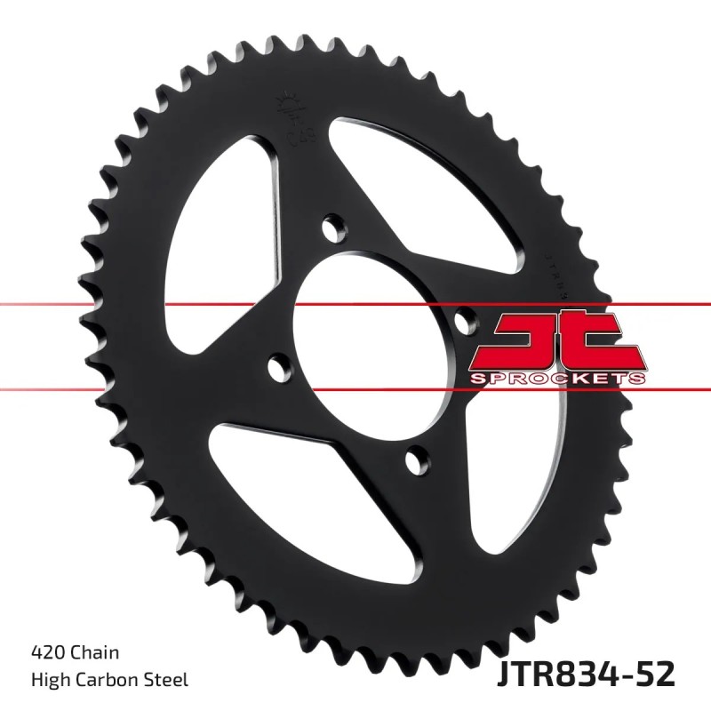 corona moto jt sprockets de acero de 52 dientes jtr834 52