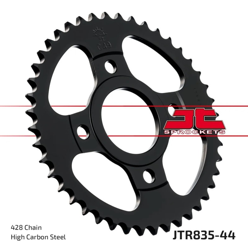 corona moto jt sprockets de acero de 44 dientes jtr835 44