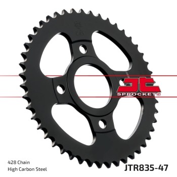 corona moto jt sprockets de acero de 47 dientes jtr835 47