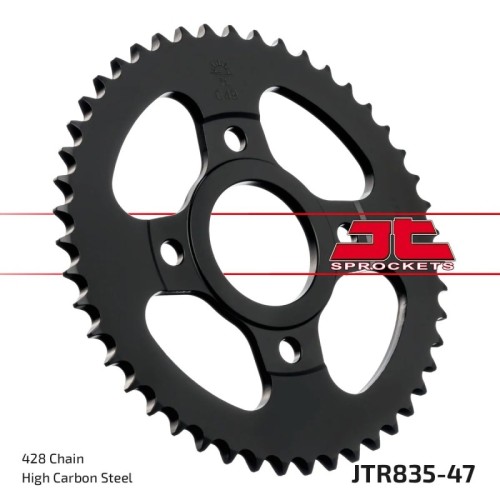corona moto jt sprockets de acero de 47 dientes jtr835 47