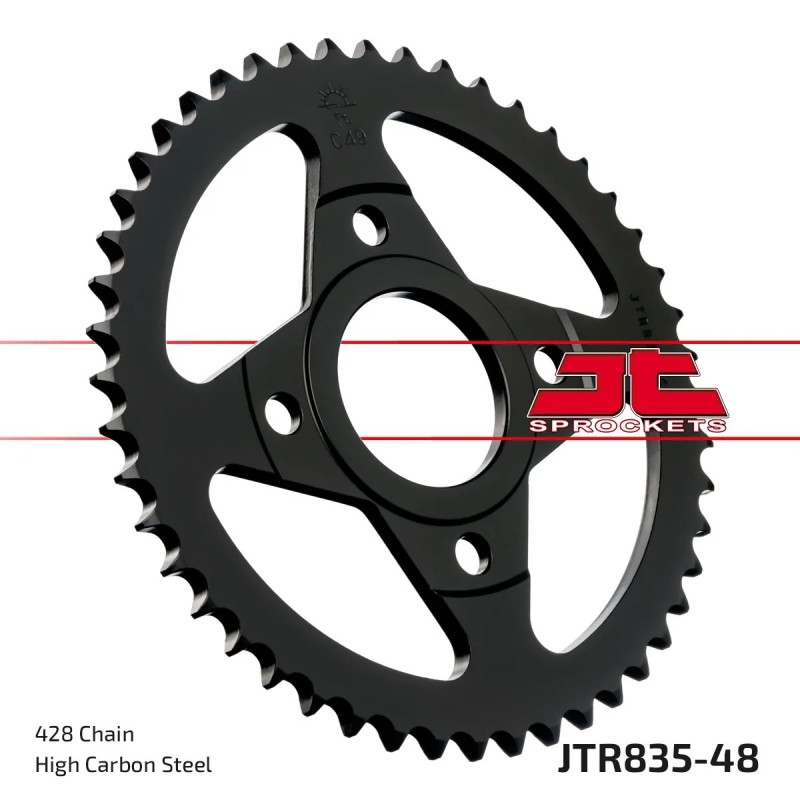 corona moto jt sprockets de acero de 48 dientes jtr835 48