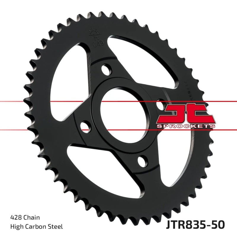corona moto jt sprockets de acero de 50 dientes jtr835 50