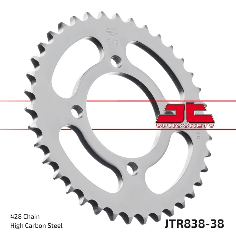 corona moto jt sprockets de acero de 38 dientes jtr838 38