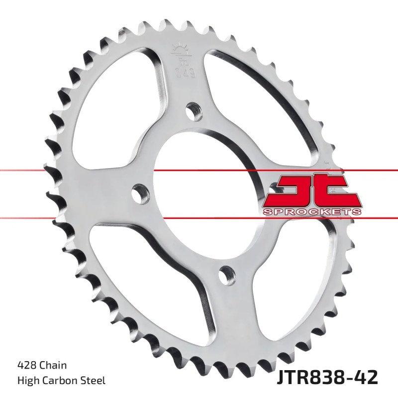 corona moto jt sprockets de acero de 42 dientes jtr838 42