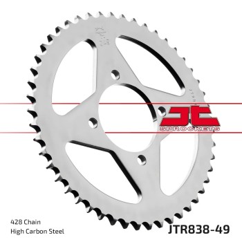corona moto jt sprockets de acero de 49 dientes jtr838 49