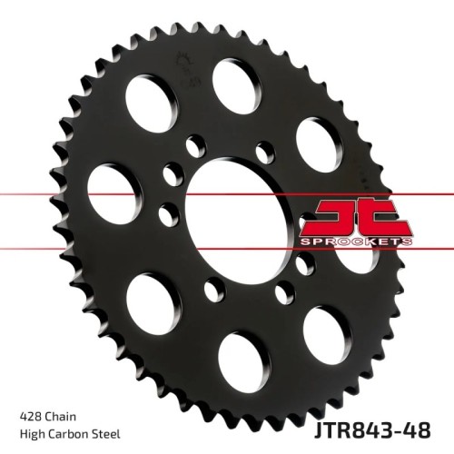 corona moto jt sprockets de acero de 48 dientes jtr843 48