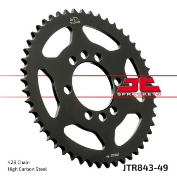 corona moto jt sprockets de acero de 49 dientes jtr843 49