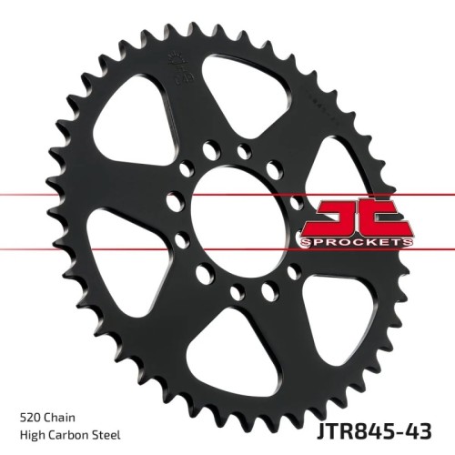 corona moto jt sprockets de acero de 43 dientes jtr845 43