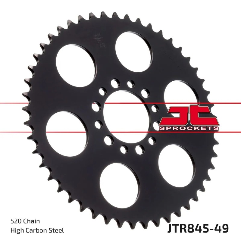 corona moto jt sprockets de acero de 49 dientes jtr845 49