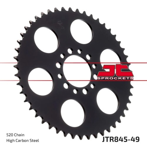 corona moto jt sprockets de acero de 49 dientes jtr845 49