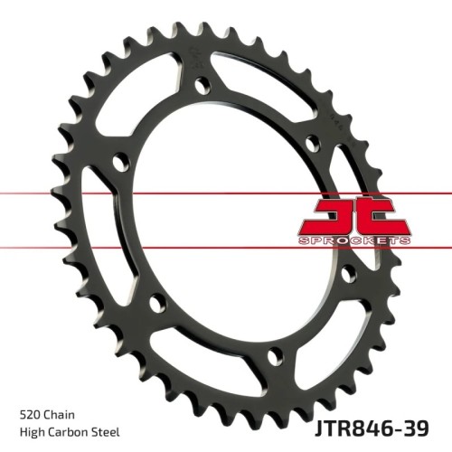 corona moto jt sprockets de acero de 39 dientes jtr846 39