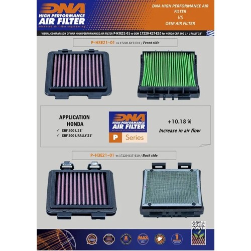 filtro de aire dna honda crf 300 series 21 23 p h3e21 01
