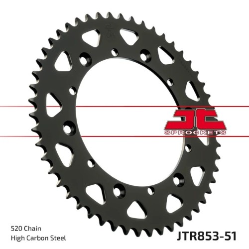 corona moto jt sprockets de acero de 51 dientes jtr853 51