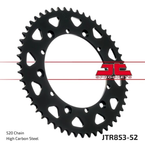corona moto jt sprockets de acero de 52 dientes jtr853 52