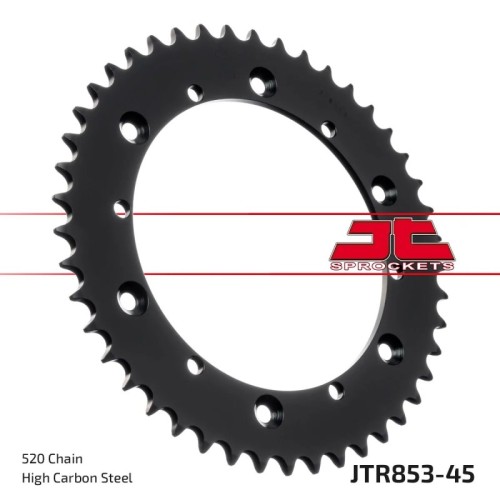 corona moto jt sprockets de acero de 45 dientes jtr853 45