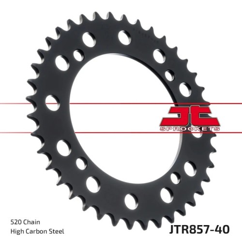 corona moto jt sprockets de acero de 40 dientes jtr857 40