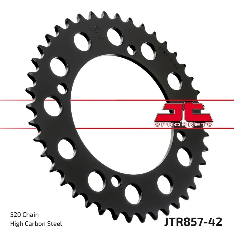 corona moto jt sprockets de acero de 42 dientes jtr857 42