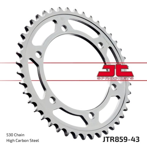 corona moto jt sprockets de acero de 43 dientes jtr859 43