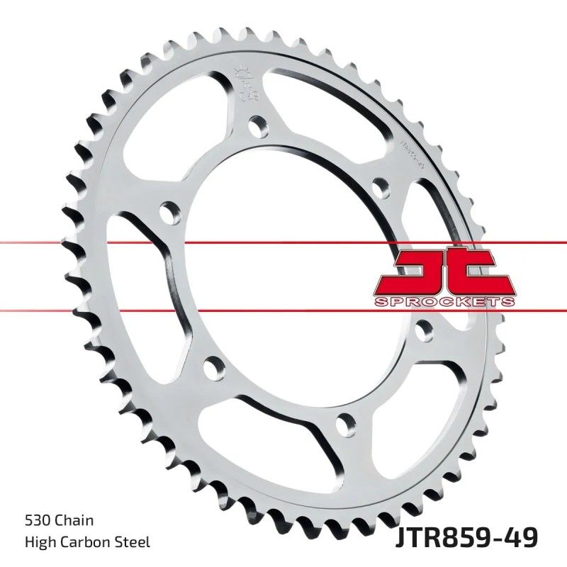 corona moto jt sprockets de acero de 49 dientes jtr859 49