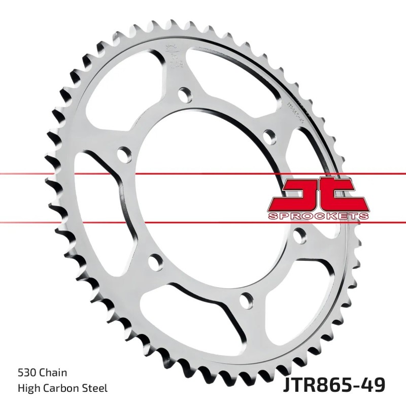 corona moto jt sprockets de acero de 49 dientes jtr865 49