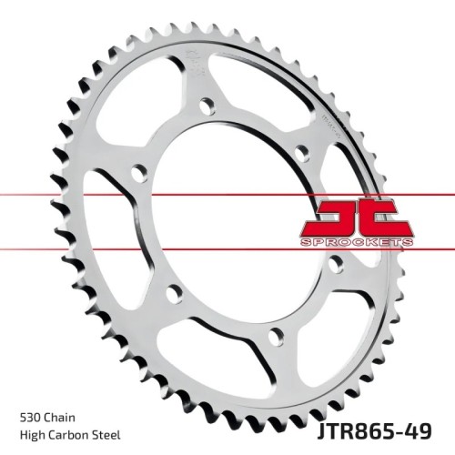 corona moto jt sprockets de acero de 49 dientes jtr865 49