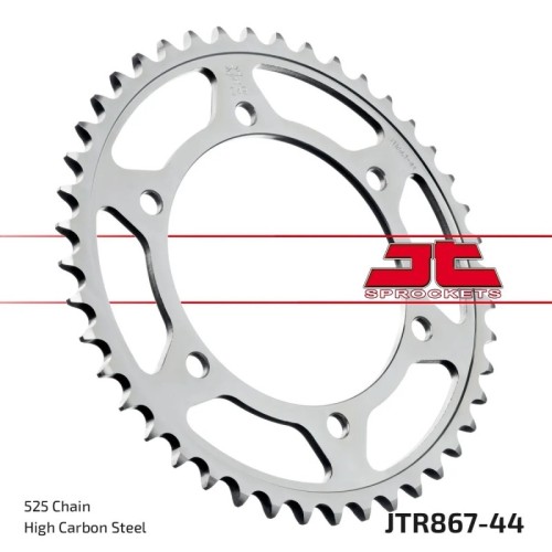 corona moto jt sprockets de acero de 44 dientes jtr867 44