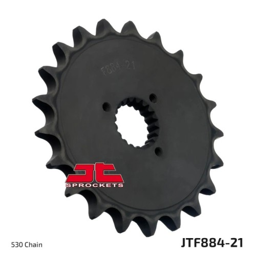 pinon de moto jt sprockets acero 21 dientes p 530 jtf884 21
