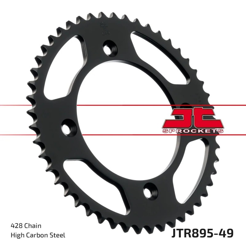 corona moto jt sprockets de acero de 49 dientes jtr895 49