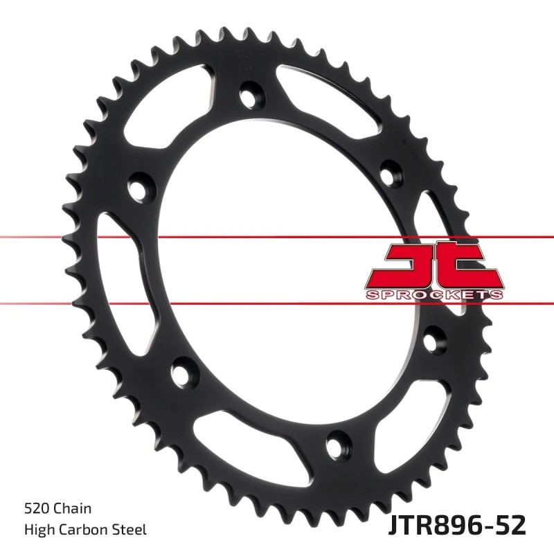 corona moto jt sprockets de acero de 52 dientes jtr896 52