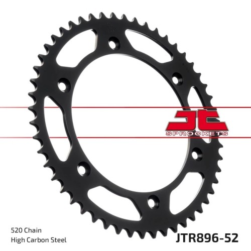 corona moto jt sprockets de acero de 52 dientes jtr896 52
